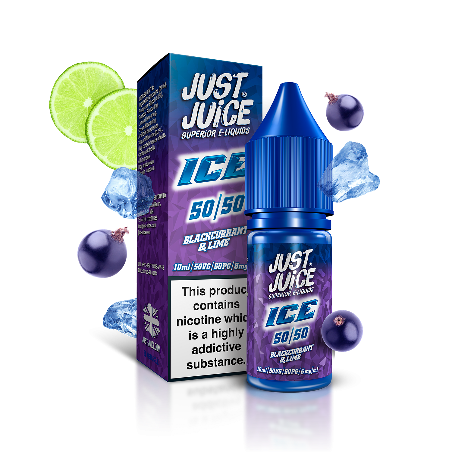 Just Juice -  Blackcurrant & Lime Ice 10ml